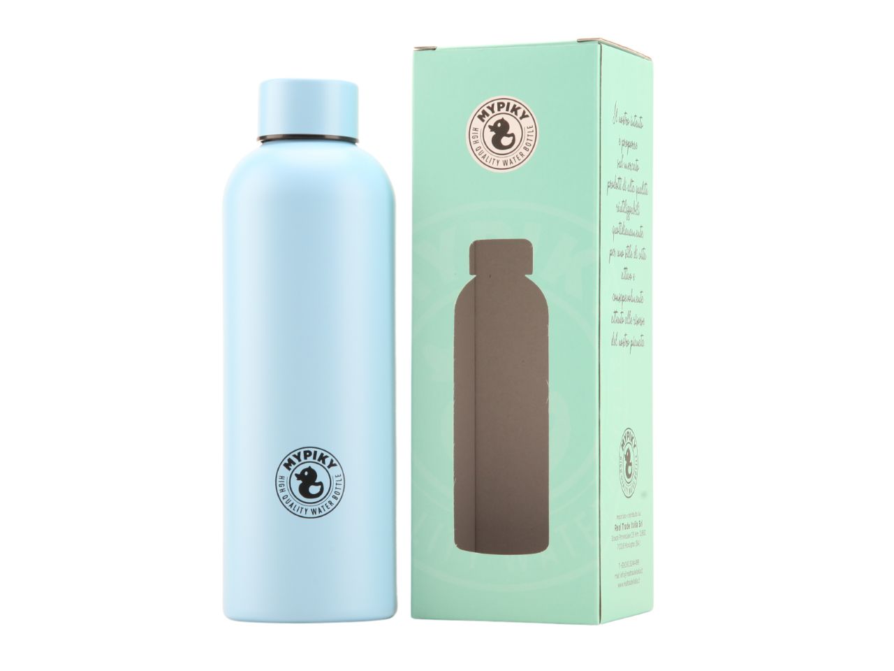 Mypiky borraccia termica young colore celeste con doppia camera da 500ml