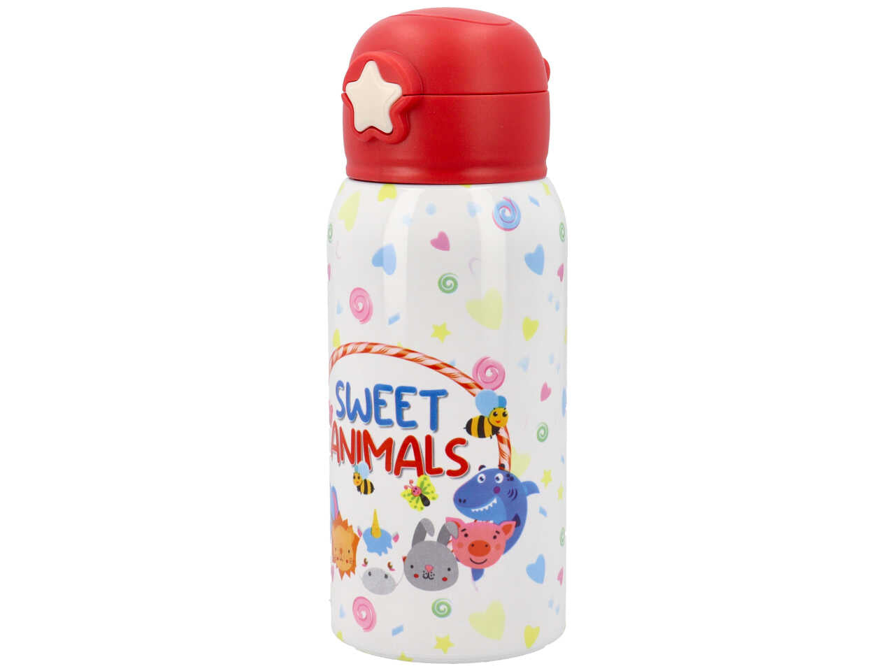 Sweet animals borraccia termica con cannuccia da 500ml