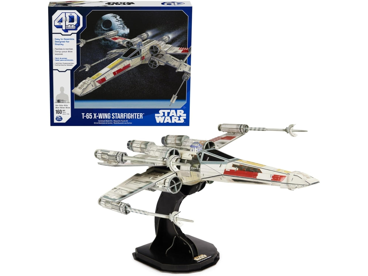 Puzzle 4D Build X-Wing Star Wars, kit di modellismo da 160 pezzi per ragazzi e adulti, 12+ anni - Spin Master
