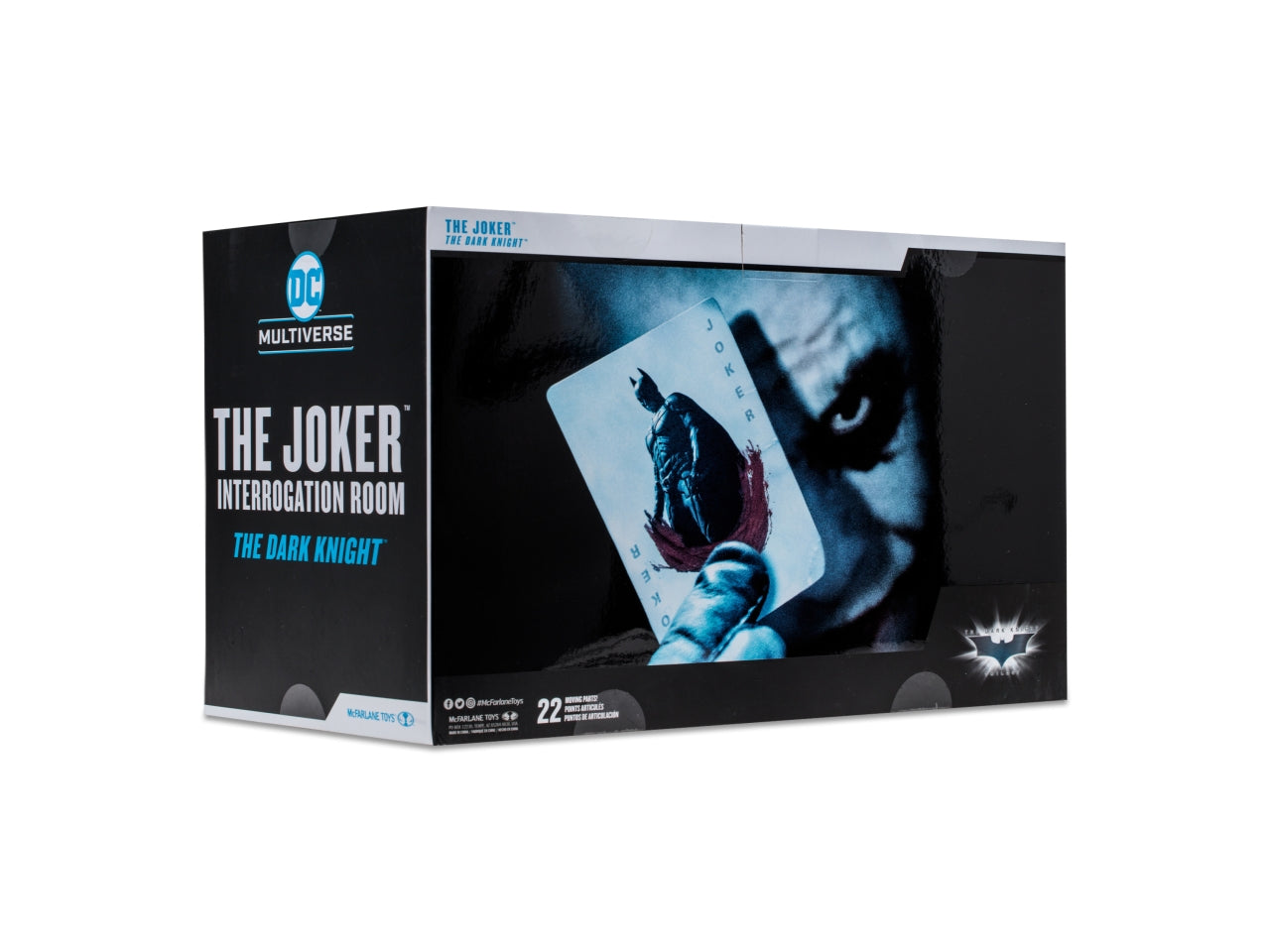 Dc multiverse 18cm - joker da il cavaliere oscuro con playset e accessori