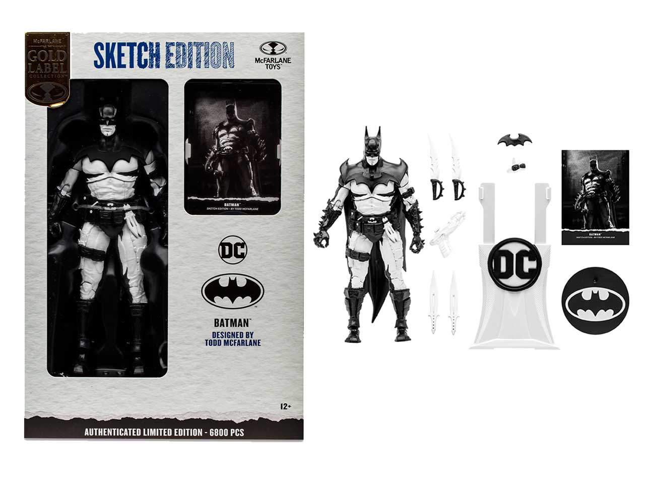 Dc multiverse line art 18cm - batman di todd mc farlane -edizione limitata
