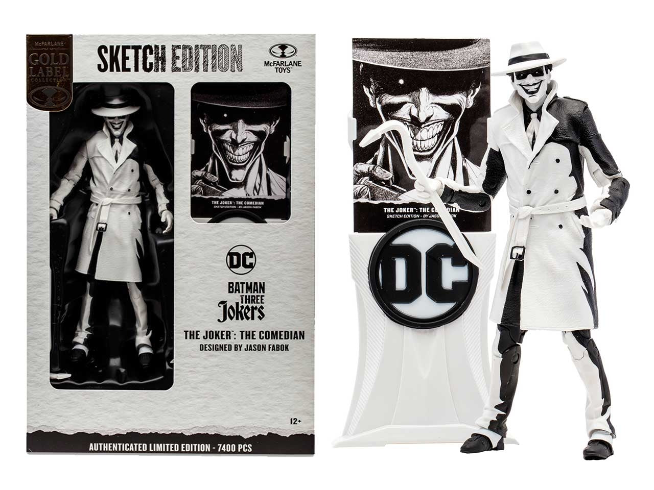 Dc multiverse line art 18cm - joker the comedian - edizione limitata