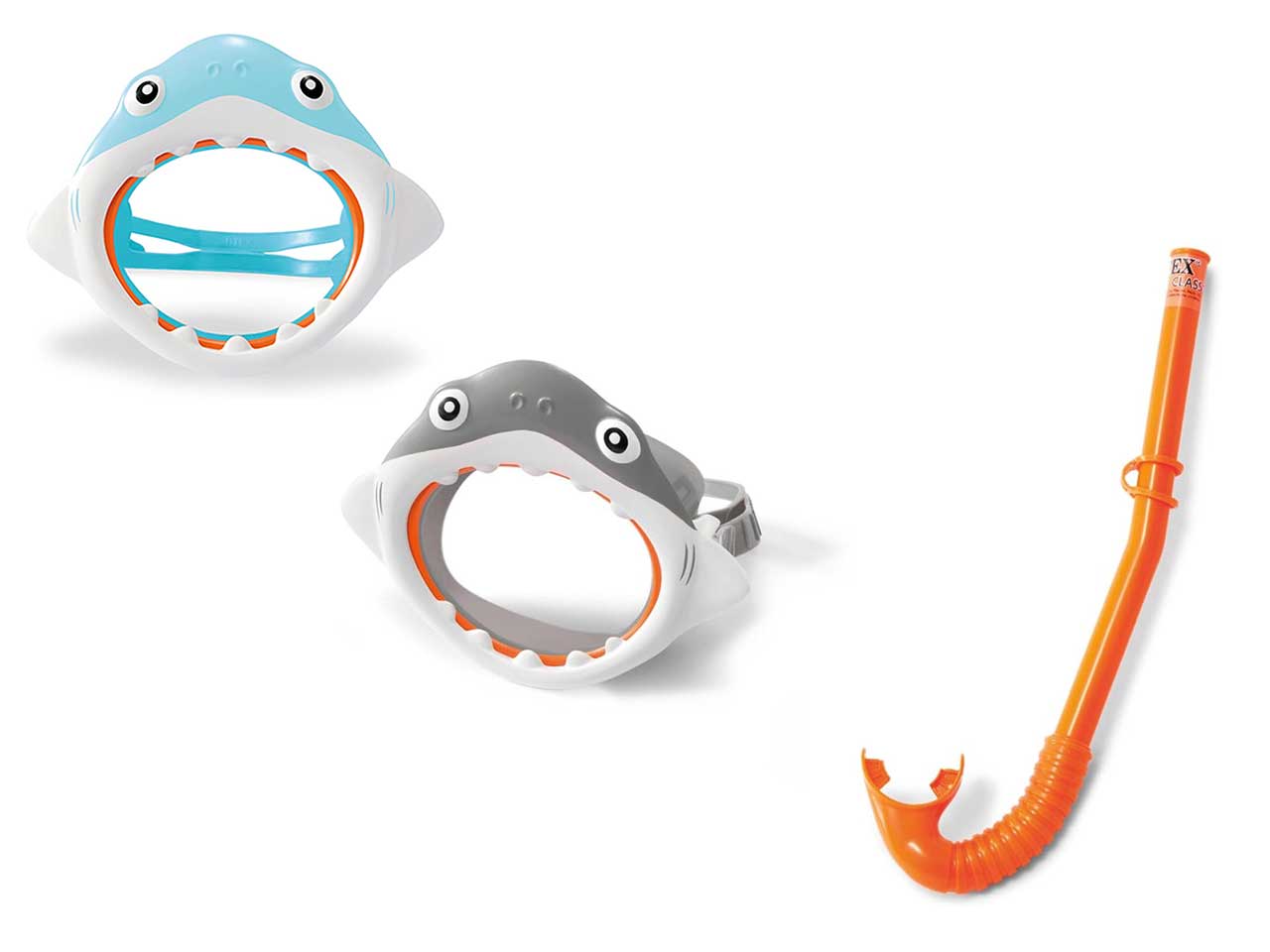 Set maschera squaletto e boccaglio in plastica, colore assortiti - taglia 3/8 anni - Intex