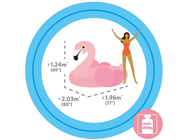 Cavalcabile gonfiabile flamingo