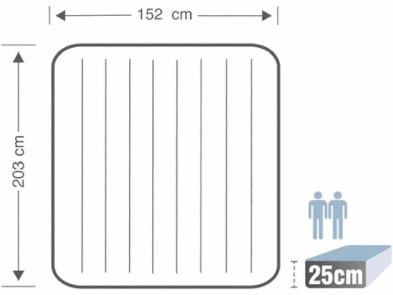 Materasso downy matrimoniale 152x203x25cm