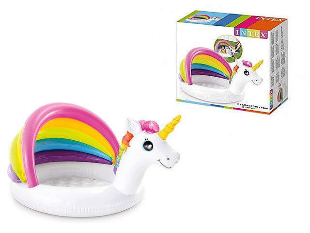 Piscina per giardino bambini baby pool unicorno 127x102x69cm