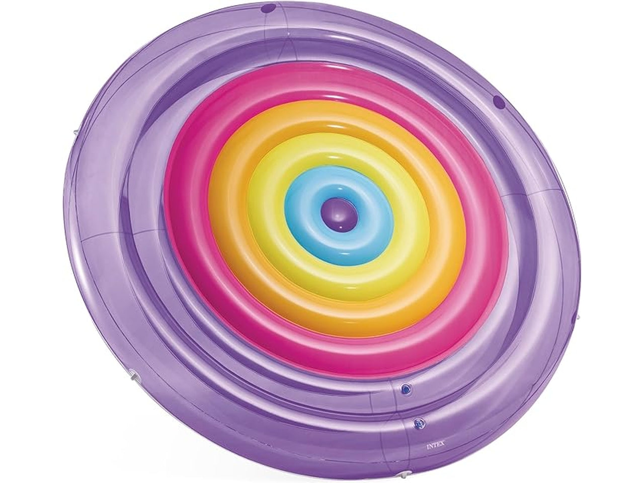 Materassino gonfiabile tondo arcobaleno multicolor in vinile 201x24cm - Intex
