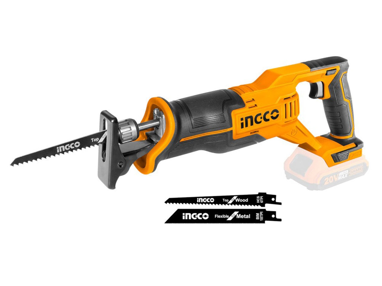 Seghetto a gattuccio a batteria, Ingco, 20V con 2 lame incluse: potenza e precisione per metallo e legno