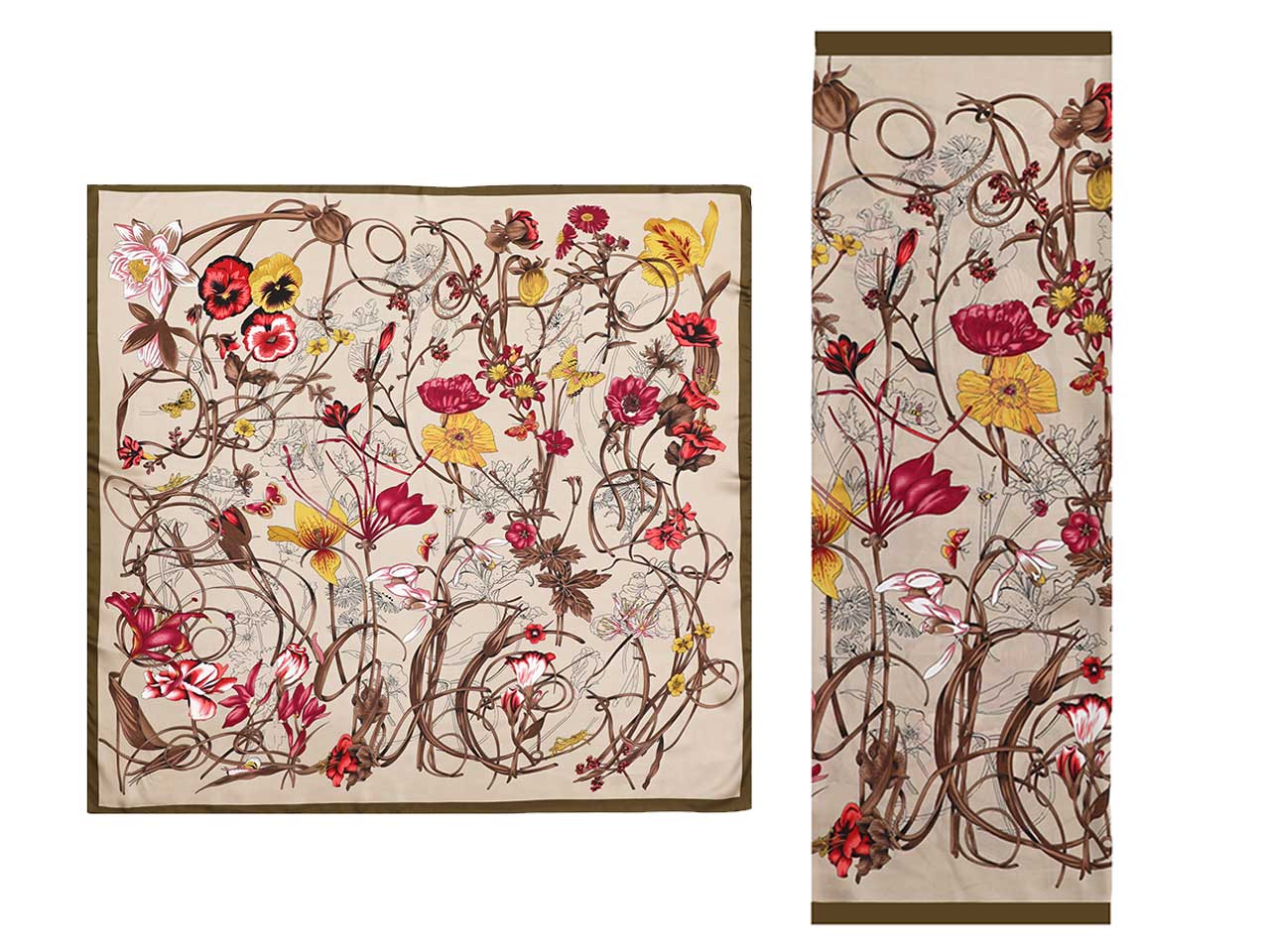 Gai mattiolo foulard in 100% seta con box
