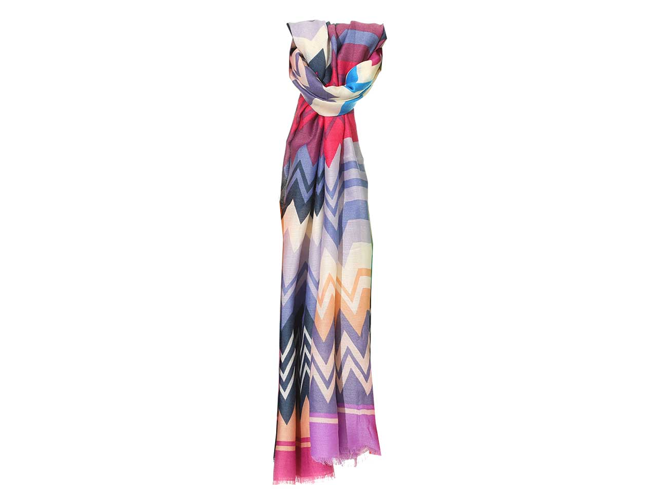 Sciarpa Gai Mattiolo fantasia zig zag multicolor da donna 180x90 cm  Gai Mattiolo