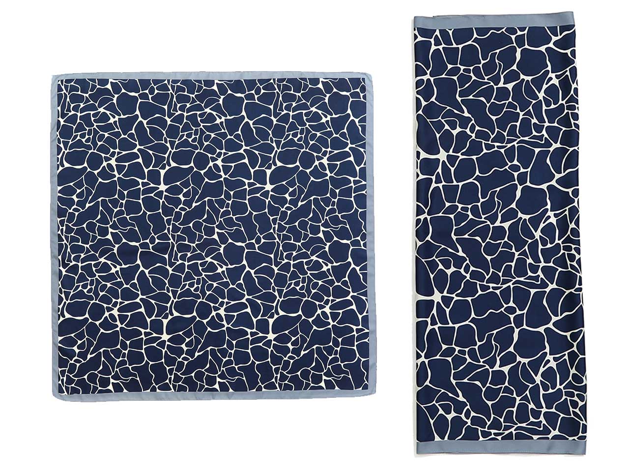 Foulard Gai Mattiolo animalier blu in seta da donna 90x90 cm  Gai Mattiolo