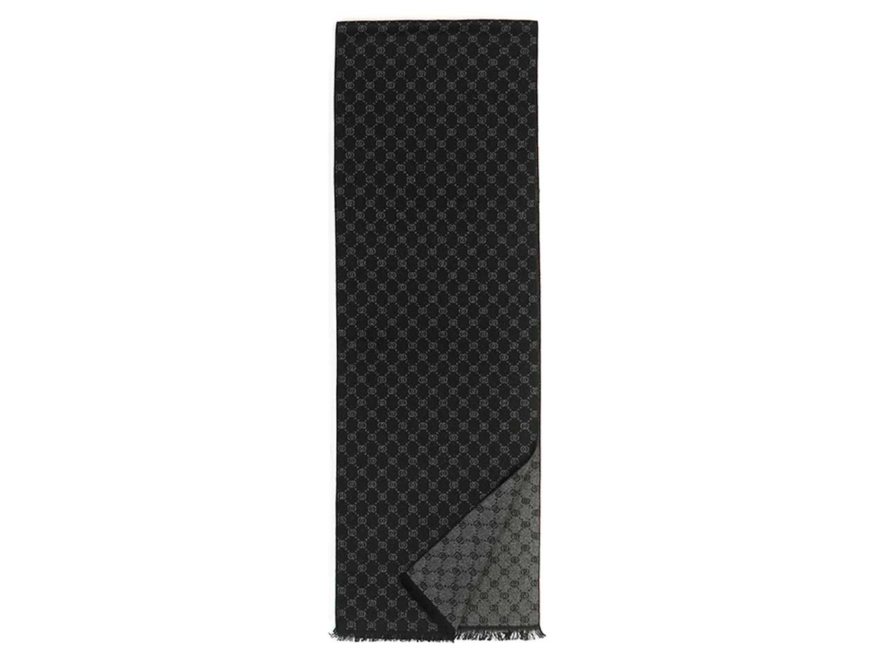 Sciarpa Gai Mattiolo fantasia geometrica grigio e nero da uomo 180x30 cm  Gai Mattiolo
