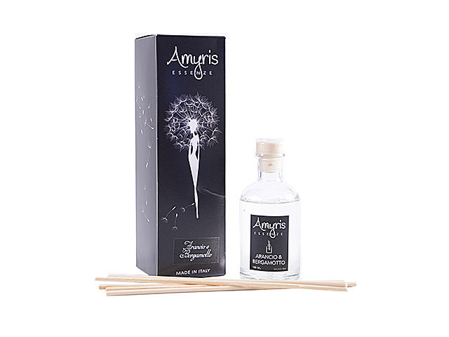 Diffusore con bacchette arancio e bergamotto 100ml