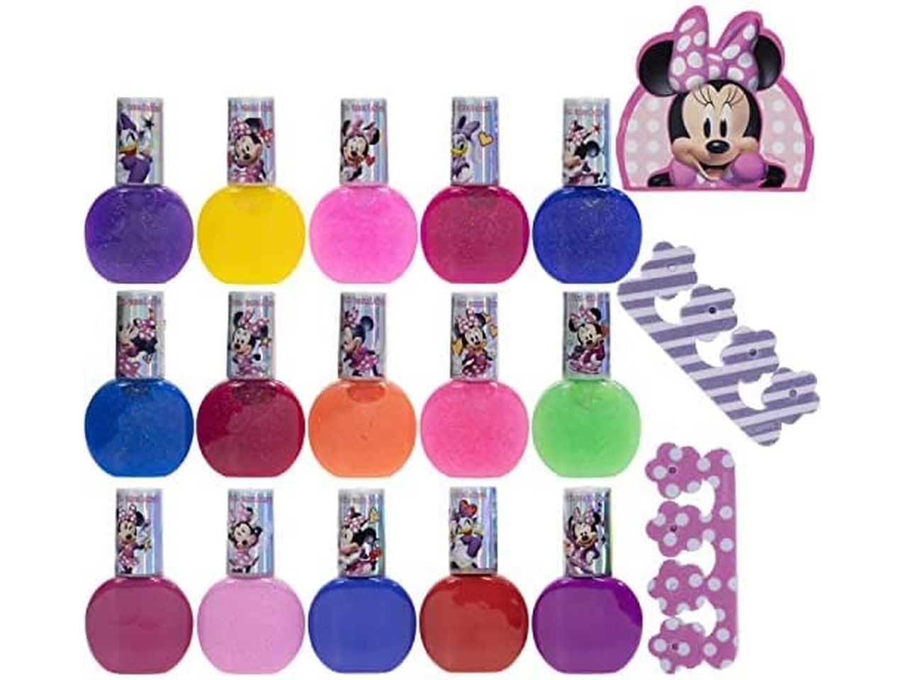 Minnie make up smalto per unghie 18 accessori con stickers