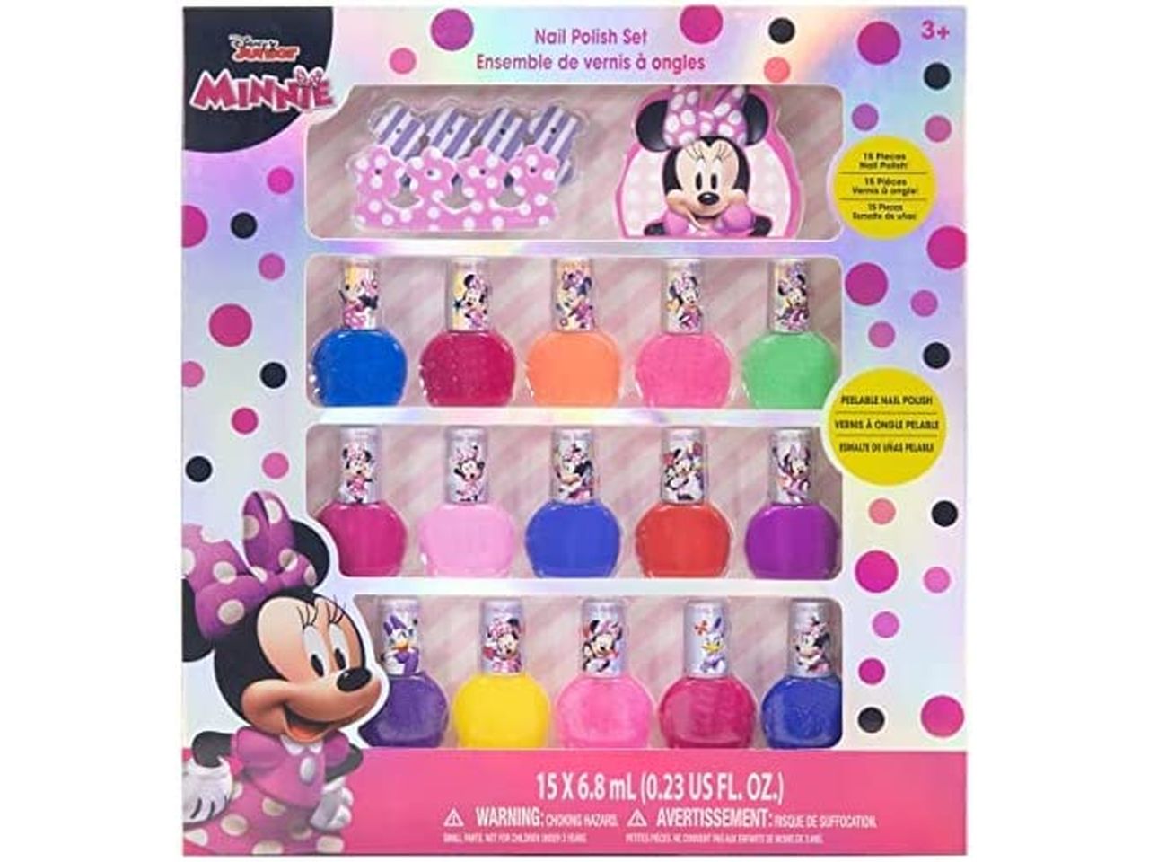 Minnie make up smalto per unghie 18 accessori con stickers