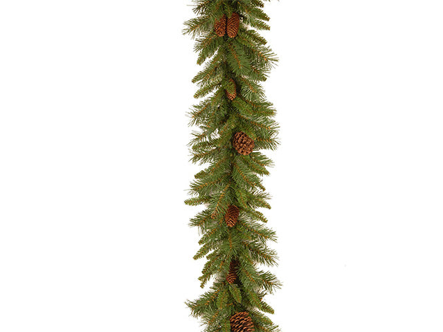 Ghirlanda 270cm verde con pigne