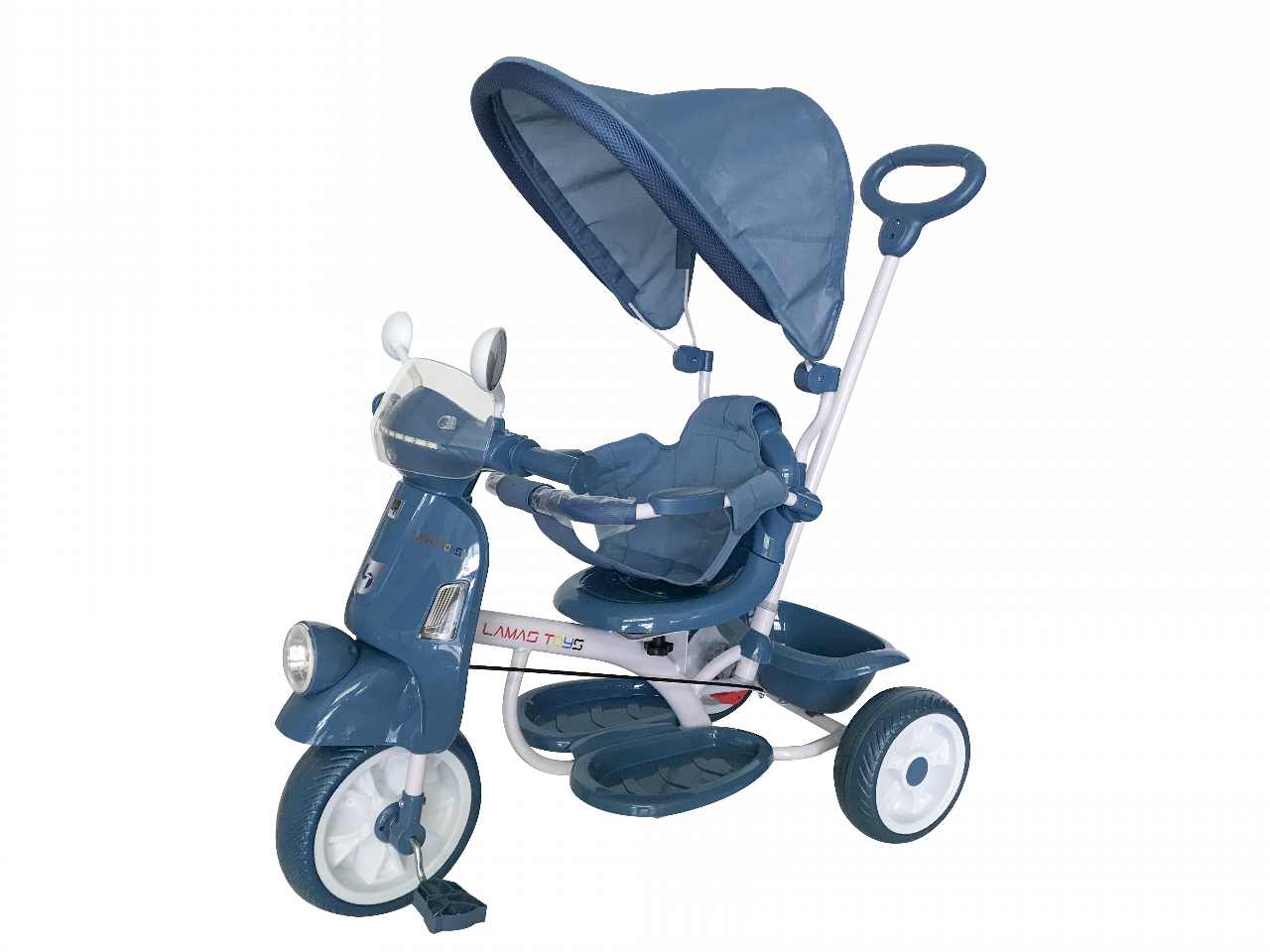 Triciclo deluxe fronte mamma blu