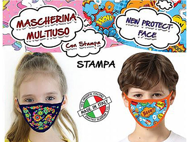 Mascherina cotone+tnt bambini