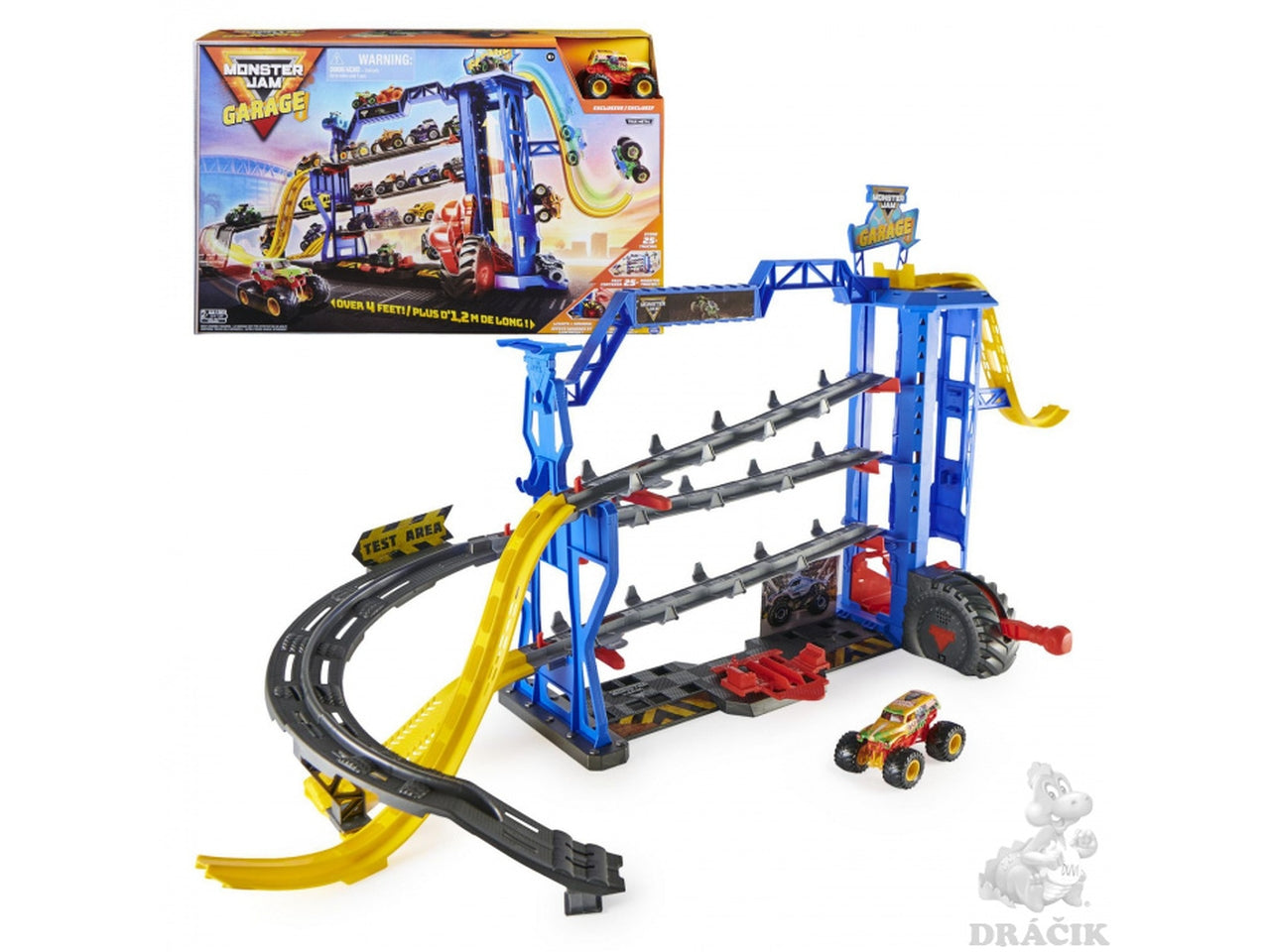 Monster Jam garage con luce e suoni e 1 auto inclusa, per bambini di 3+ anni