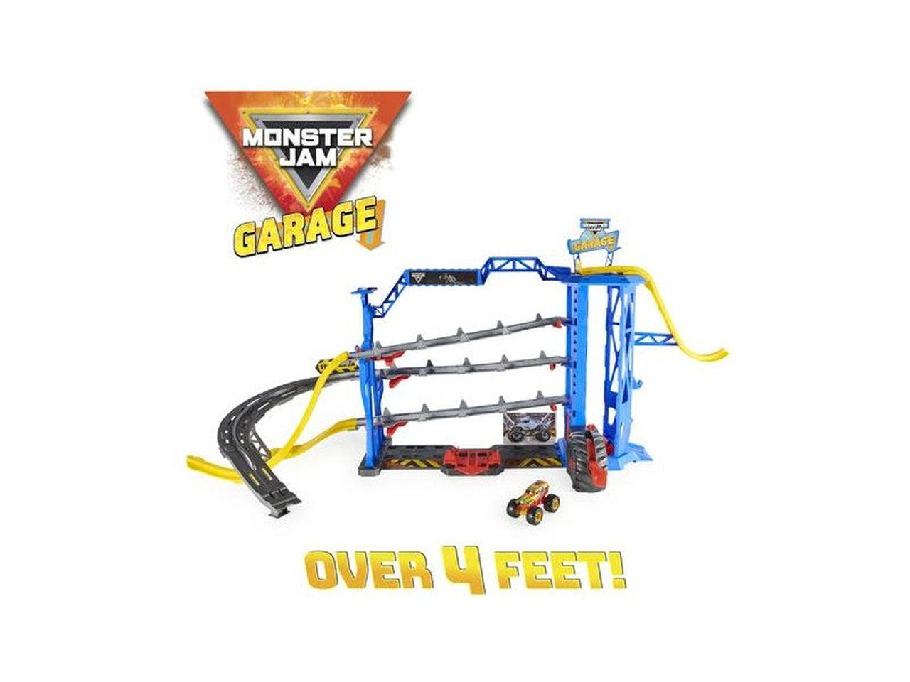Monster Jam garage con luce e suoni e 1 auto inclusa, per bambini di 3+ anni