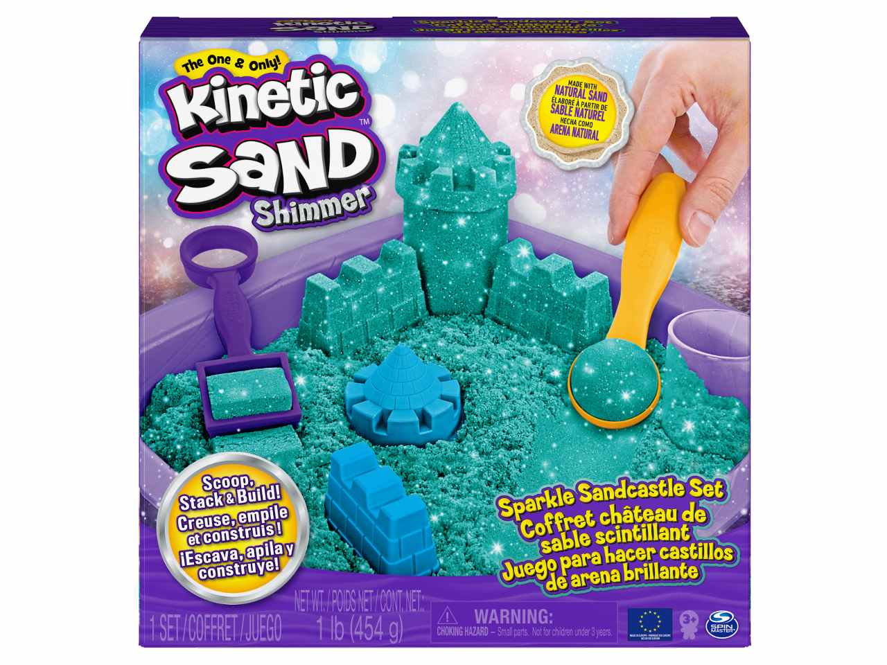 Kinetic sand playset castello di sabbia verde 6061828