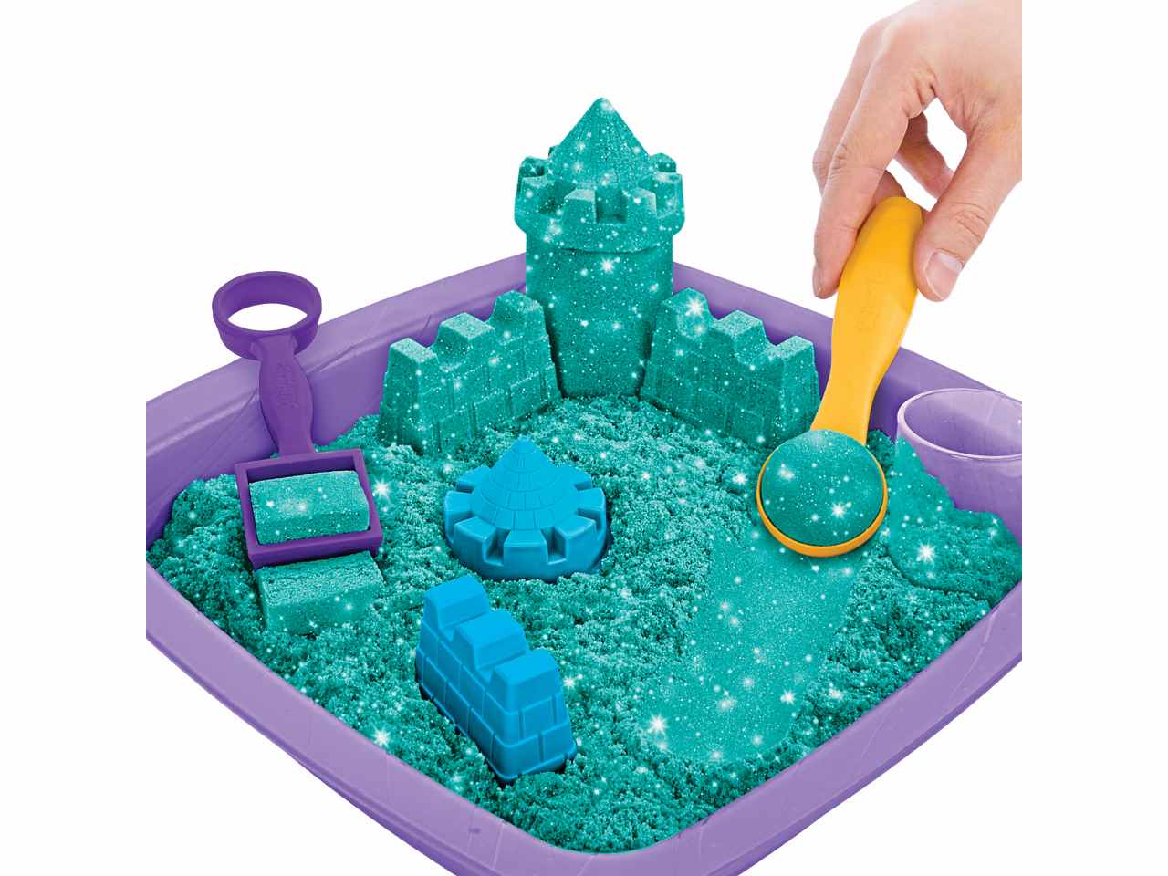 Kinetic sand playset castello di sabbia verde 6061828