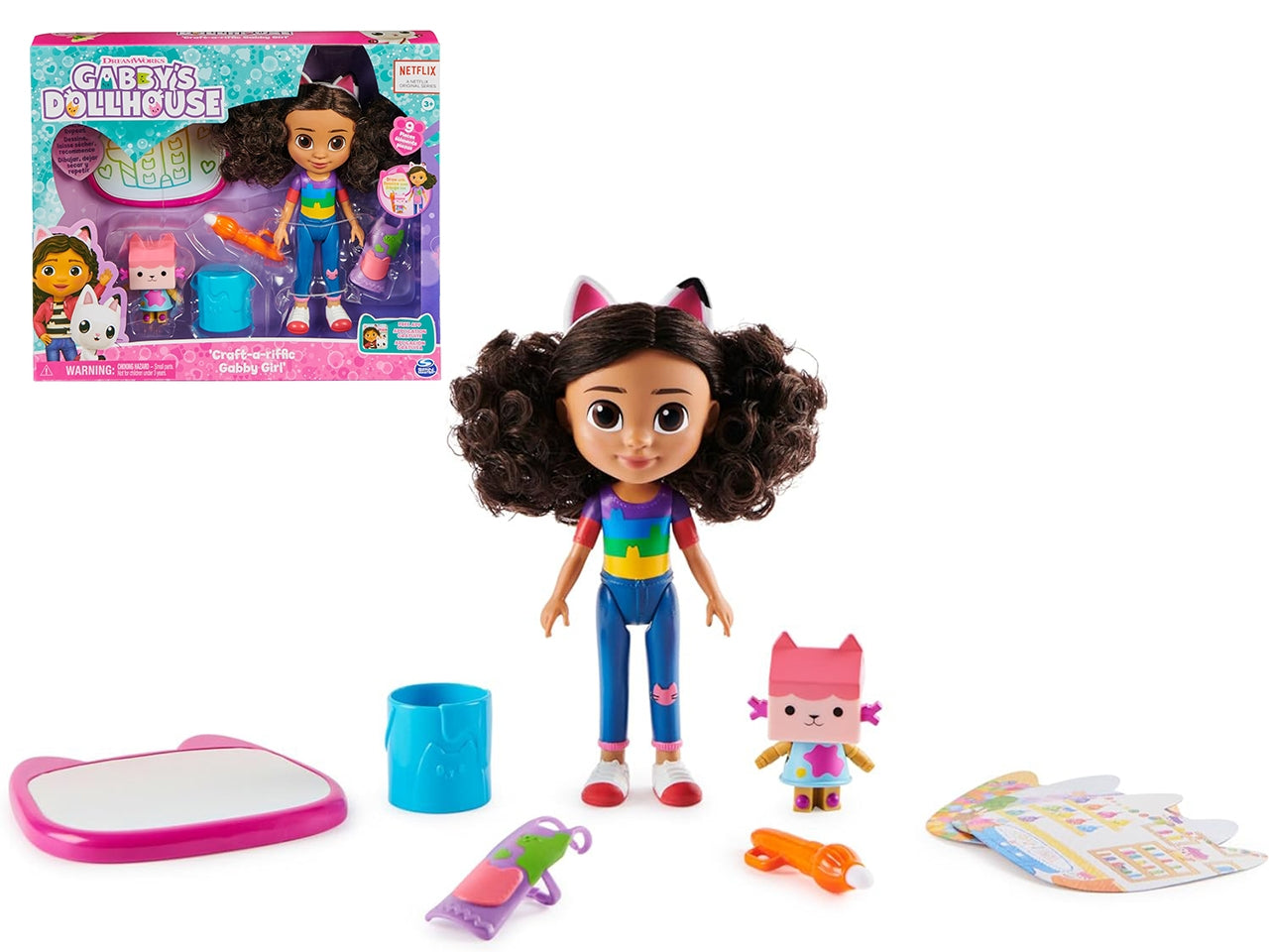 Gabby's Dollhouse, Set di Gioco Deluxe Crea con Gabby, Bambola e Accessori con lavagnetta e Pennello ad Acqua, Bambine dai 3 Anni in su - Spin Master