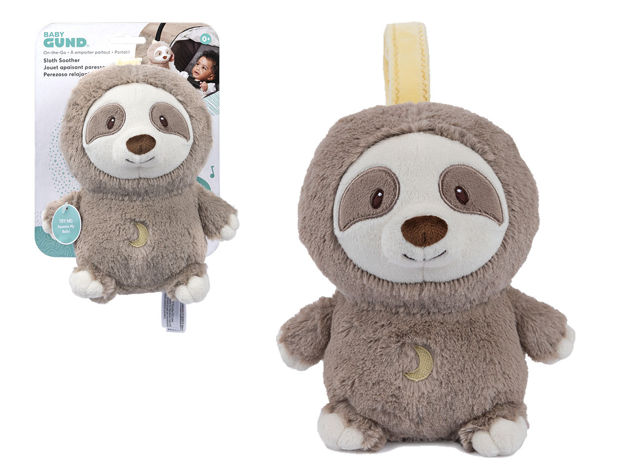 Bradipo della nanna baby gund, peluche sonoro con 6 melodie, per neonati 0+ - Spin Master