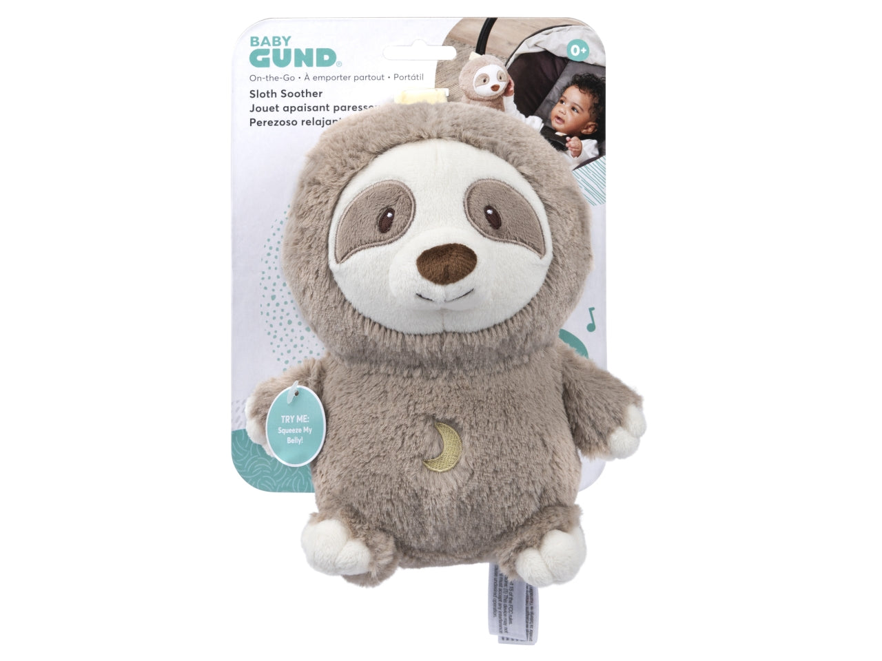 Bradipo della nanna baby gund, peluche sonoro con 6 melodie, per neonati 0+ - Spin Master