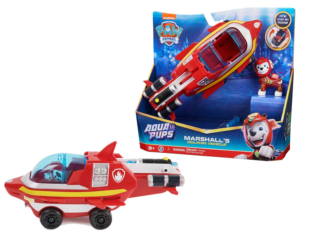 Paw patrol veicolo tematizzato aqua pups marshall