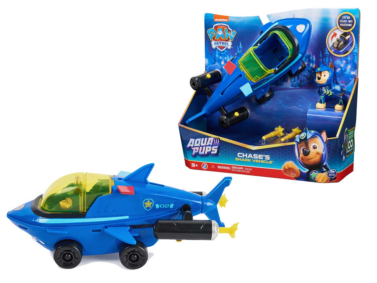 Paw patrol veicolo tematizzato aqua pups  chase