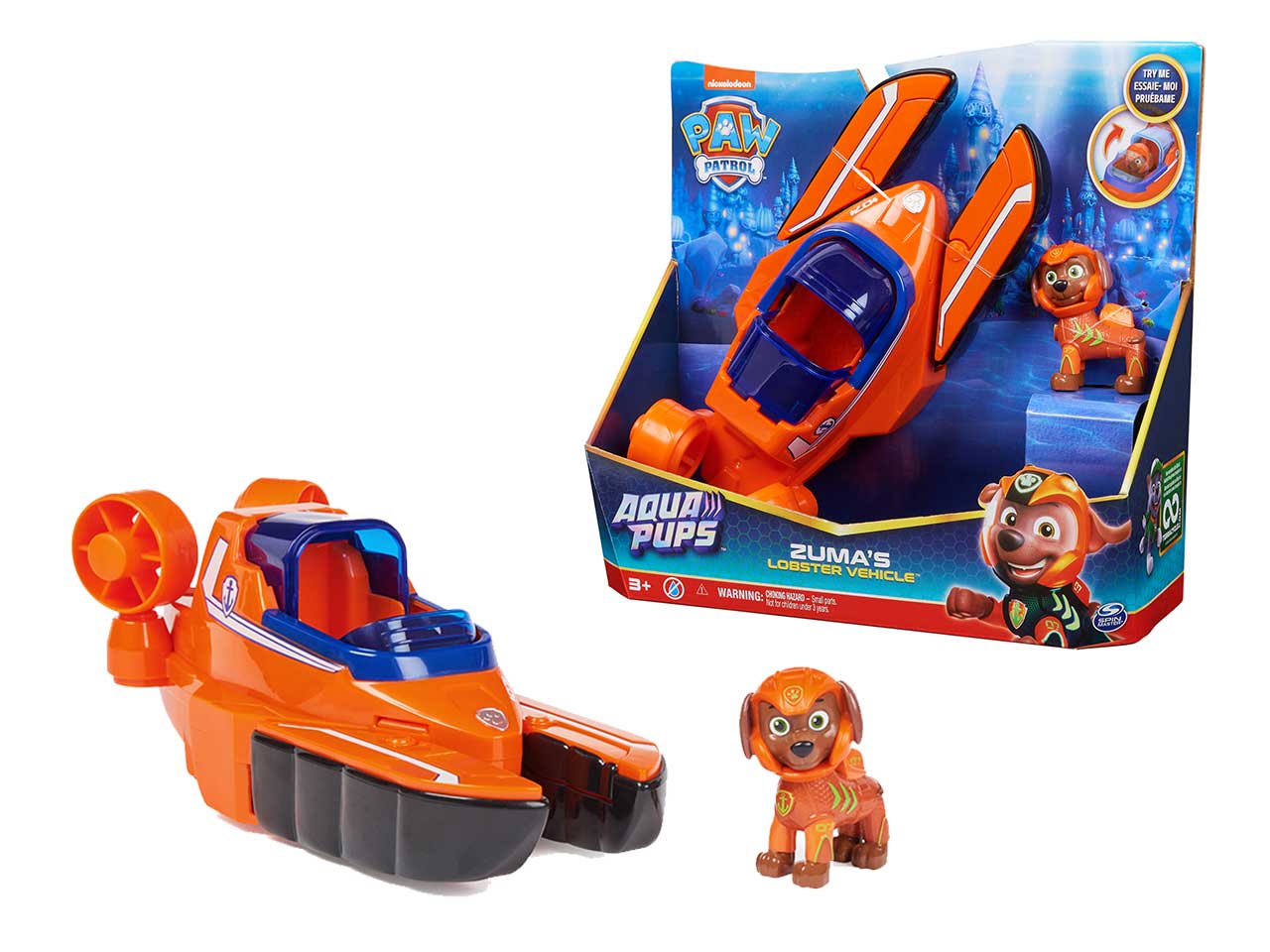 Paw patrol veicolo tematizzato aqua pups zuma