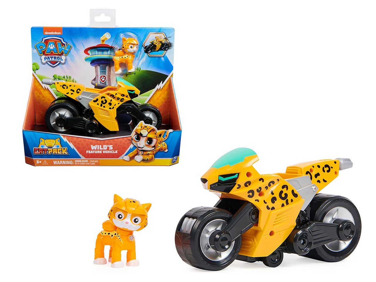 Paw patrol veicolo tematizzato cat pack di wild