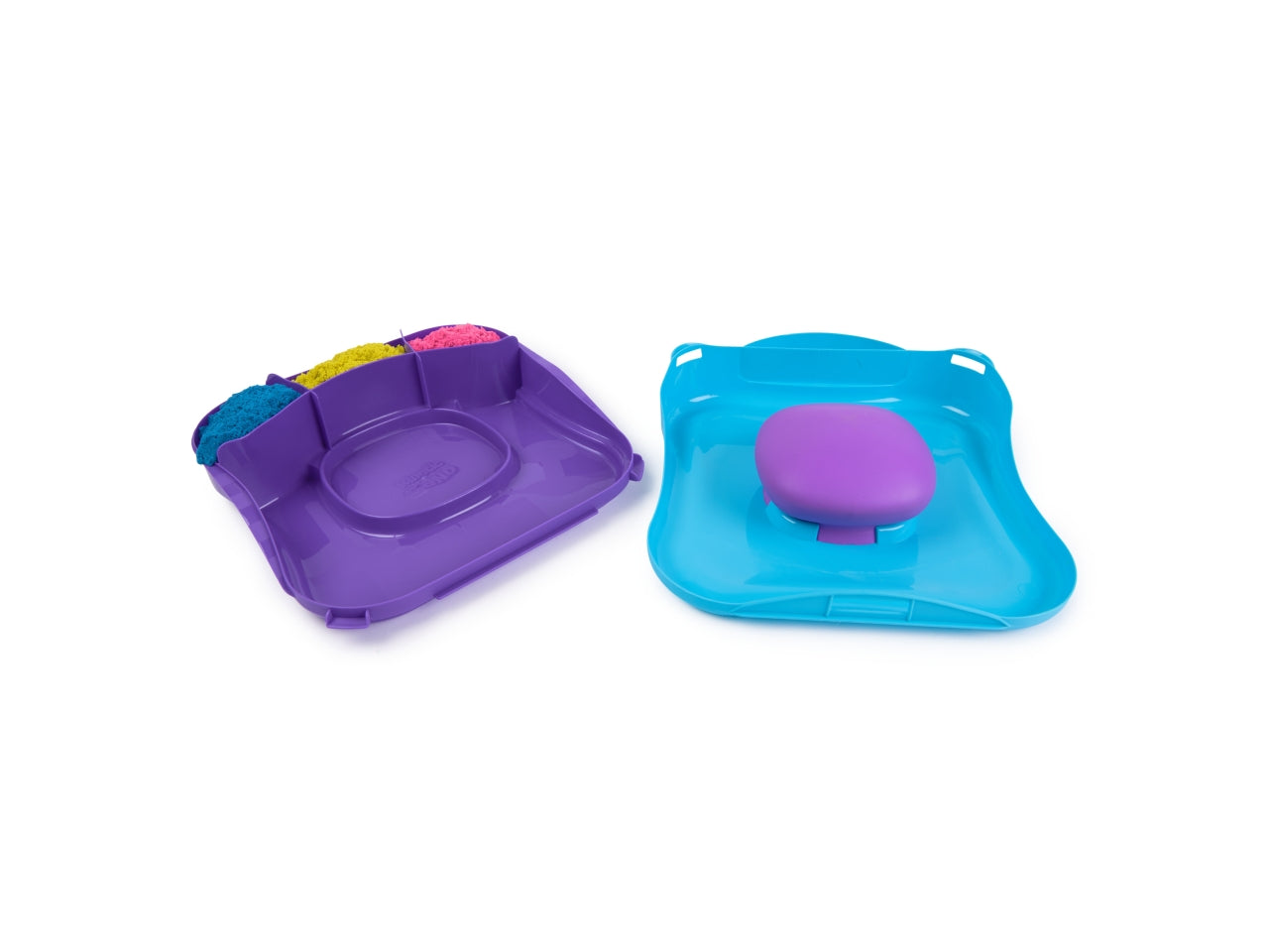 Kinetic sand squish motion, valigetta sensoriale con sabbia e formine, per bambini da 5+ anni - Spin Master