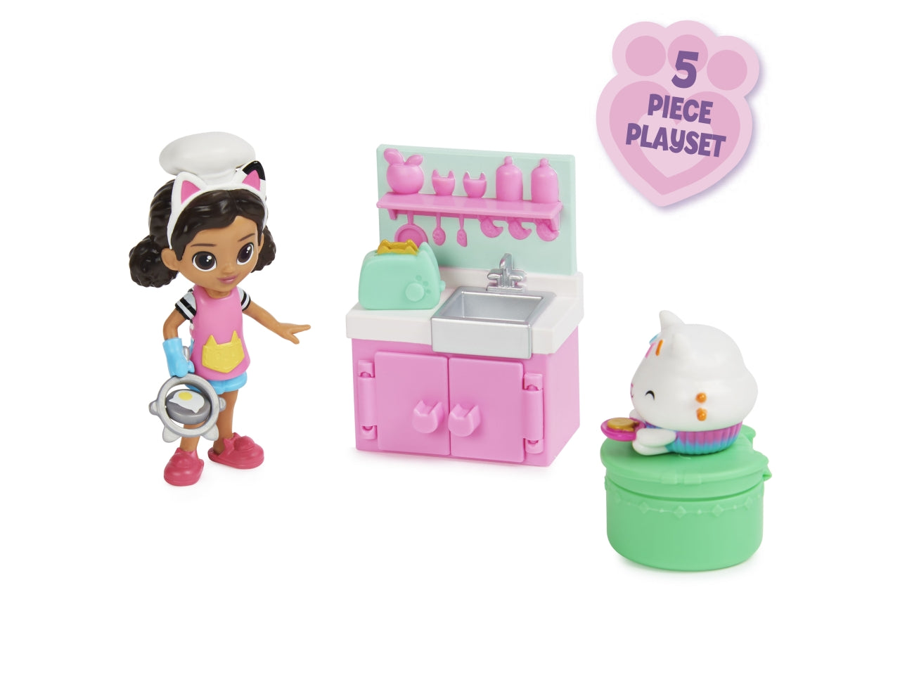 Gabby's Dollhouse set cucina con 2 personaggi e scatola sorpresa per bambine di  3+ anni - Spin Master
