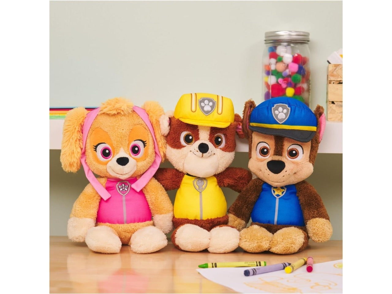 Paw Patrol, morbido peluche di Rubble, 33 cm per bambini da 1+ anni - Spin Master