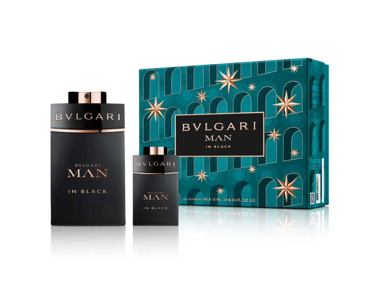 Bulgari man in black eau de parfum 100ml + eau de parfum 15ml coffret $