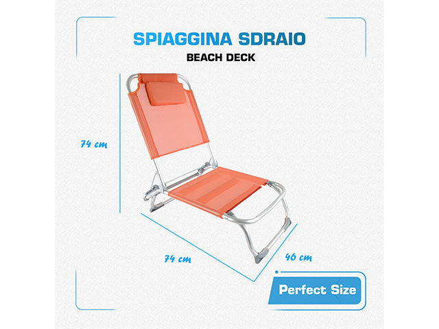 Spiaggina alluminio/textilene 87x47x72 w2016