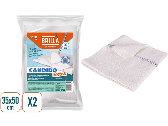 Strofinaccio candido extra 2 pezzistr06235a