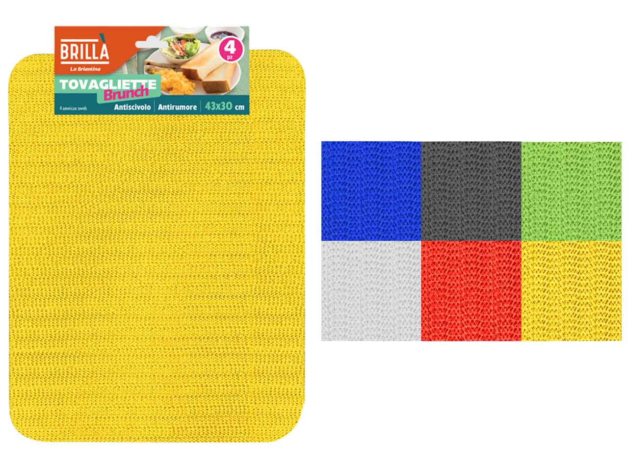 Tovagliette brunch 43x30cm4 pezzi tov06558a