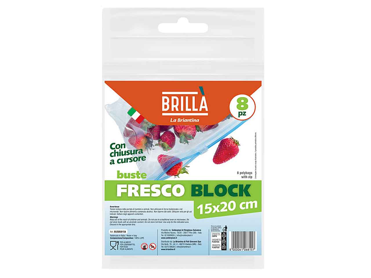 Busta fresco block 8 pezzi 15x20cmbus06815a