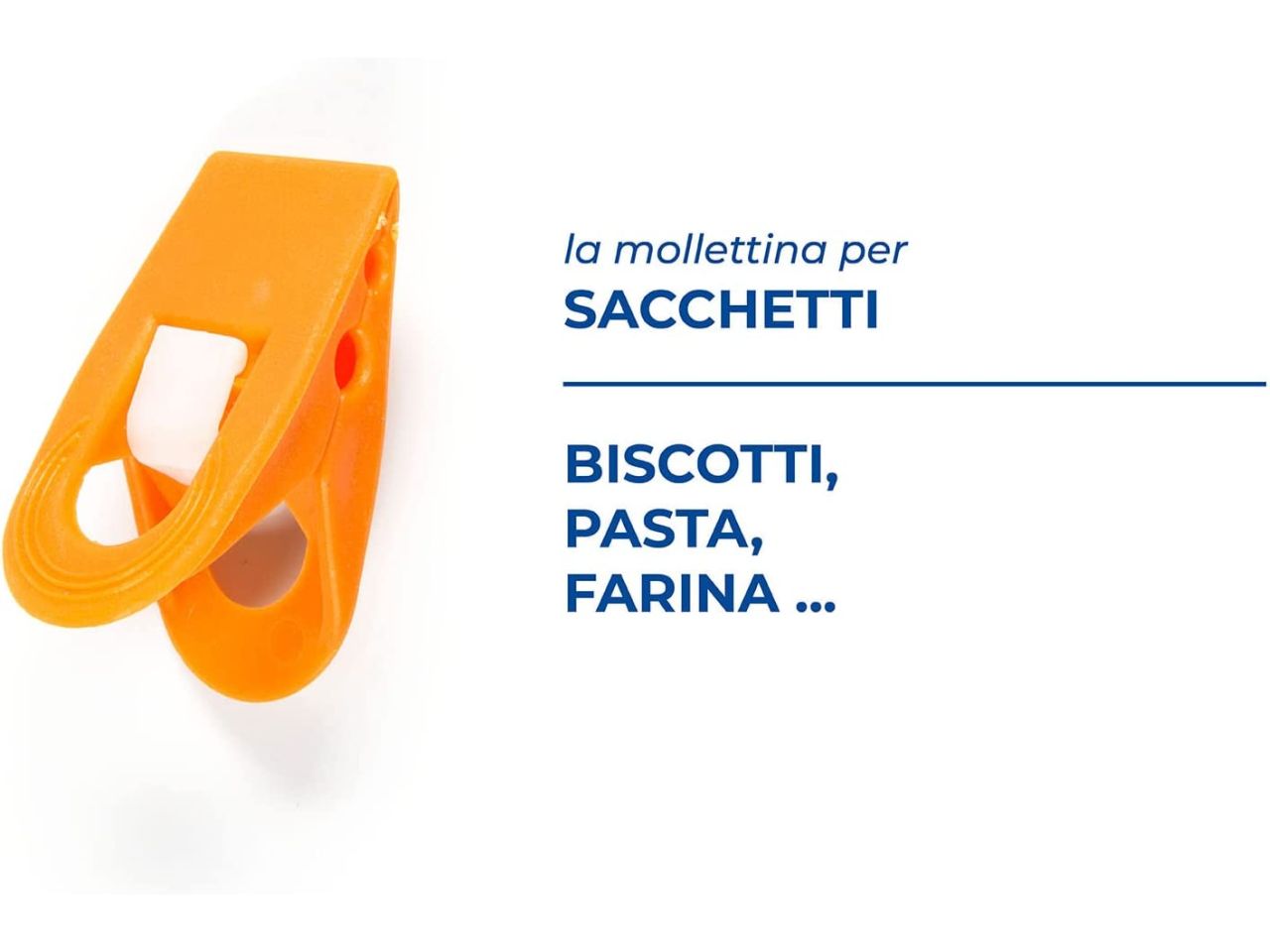 Mollettina tina per sacchetti - la confezione comprende 8 mollette