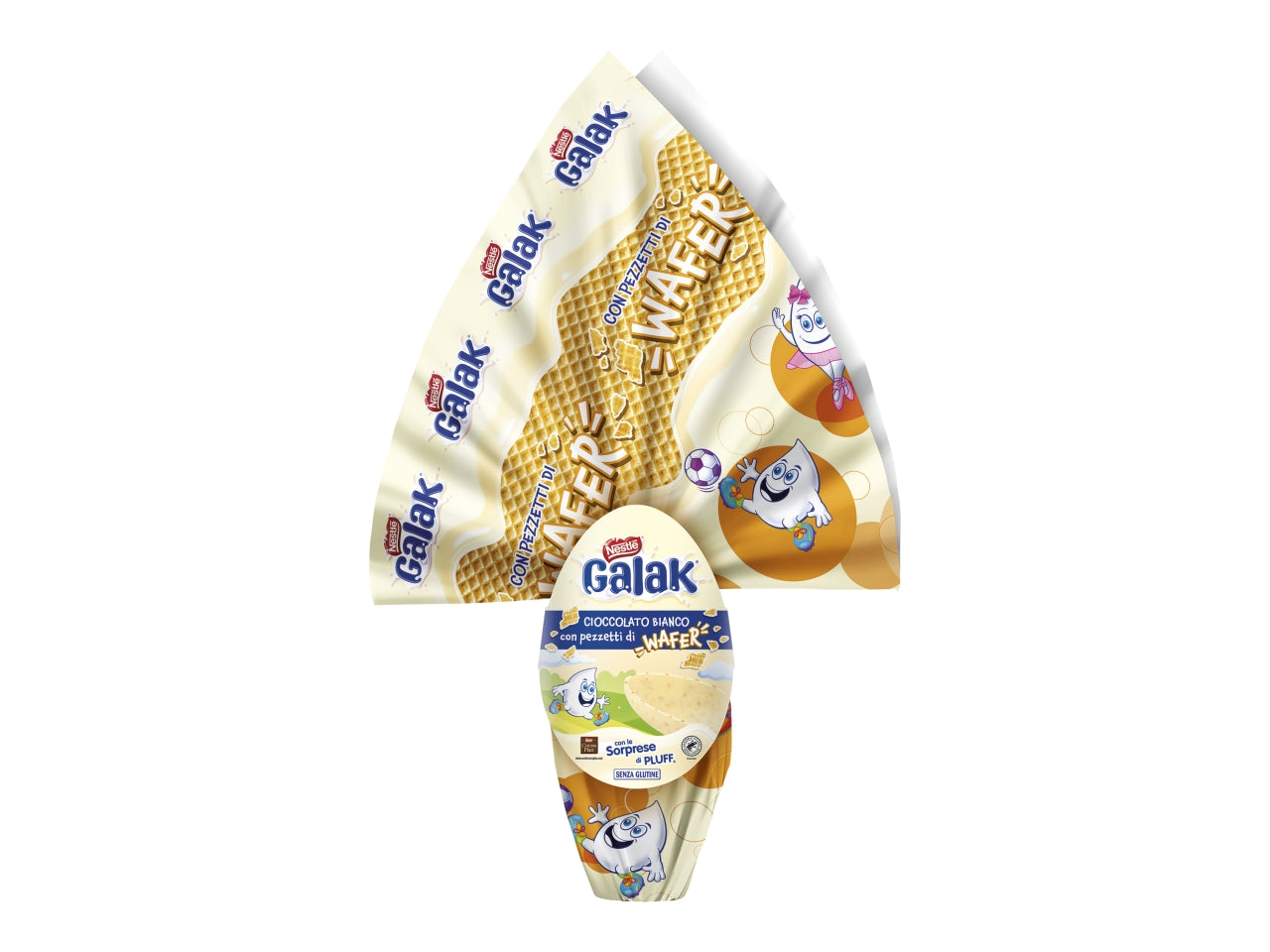 Galak uovo bianco wafer con inclusioni 230g