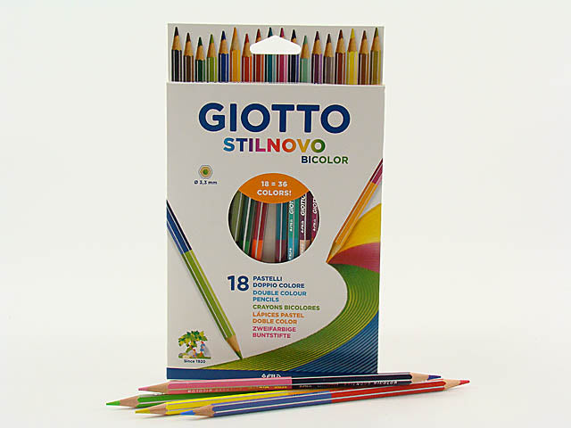 Pastelli stilnovo esagonale bi colori assortiti D 3.3 mm Giotto
