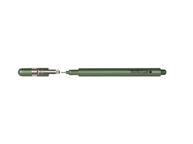 Penna Fila tratto clip Made in Italy, inchiostro a base d'acqua, punta extra fine verde 0,3 mm