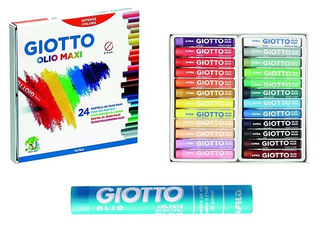 Pastelli ad olio ad olio colori assortiti sezione tonda 11 mm L 70 mm Giotto