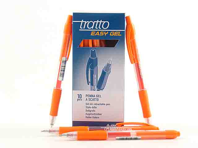 Penna a sfera Fila Easy Gel a base acqua, refill autopulente arancio 0,5 mm