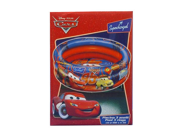 Piscina per giardino bambini 3 anelli cars diametro 100cm
