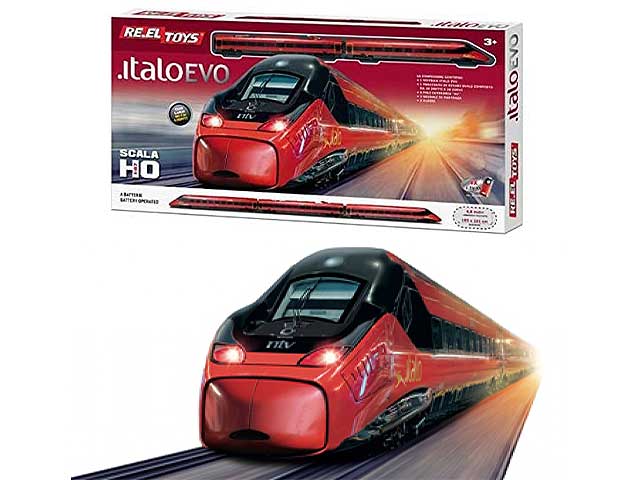 Italo evo in scala 1:87 lungo 4,8 mt con luci anteriori e funzionamento a batterie