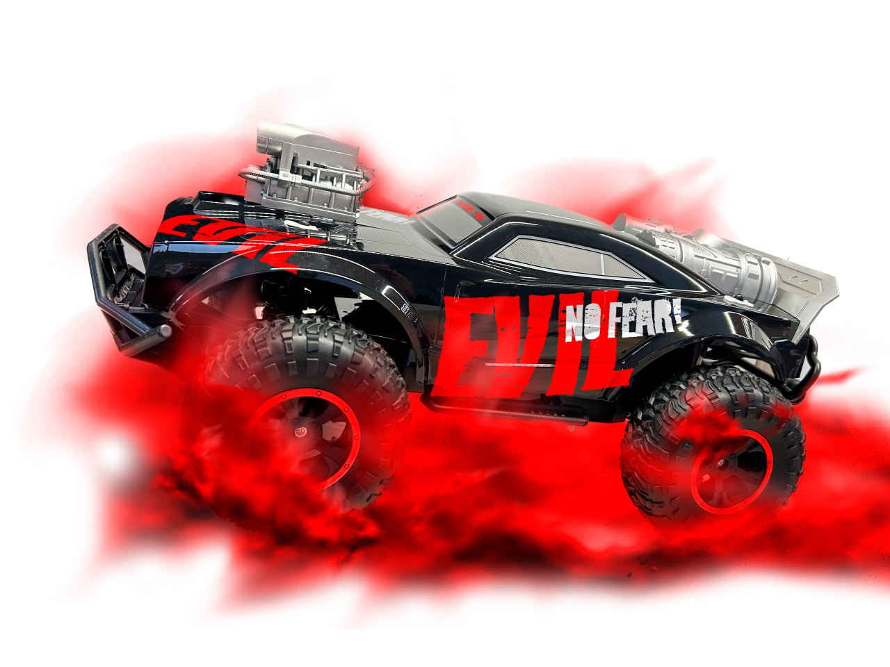 Auto Evil Radiocomandata Nero, Rosso e Grigio Plastica Scala 1:8 Età 6+ | Re.El.Toys